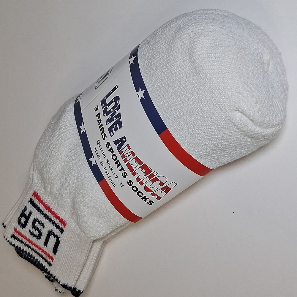 Vintage 80s 90s TEAM USA Sport Socks Sz 9-11 One 1 Pair